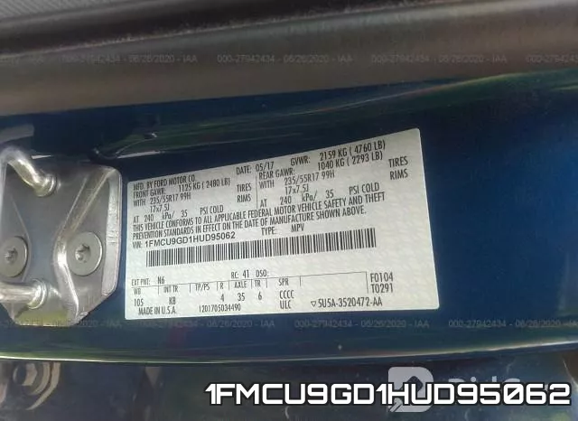 1FMCU9GD1HUD95062 фото 10