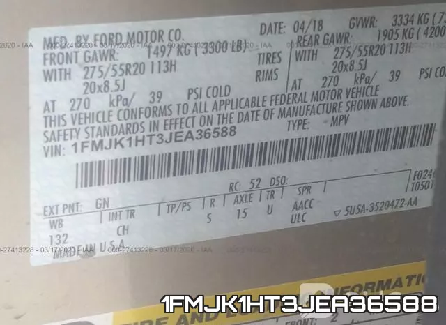 1FMJK1HT3JEA36588 фото 10