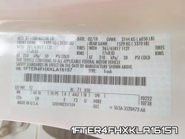 1FTER4FHXKLA16157 фото 2