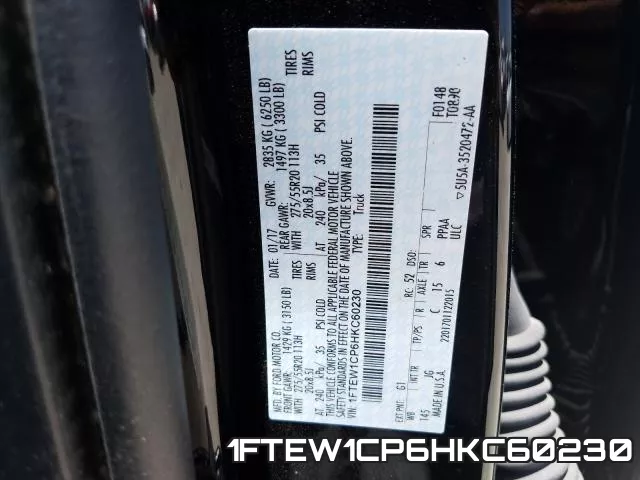 1FTEW1CP6HKC60230 фото 2