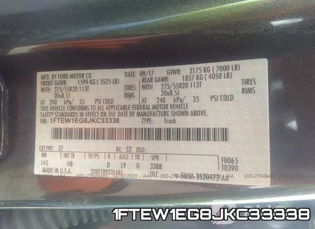 1FTEW1EG8JKC33338 фото 10