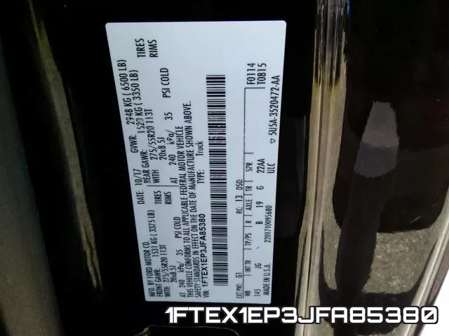 1FTEX1EP3JFA85380 фото 2
