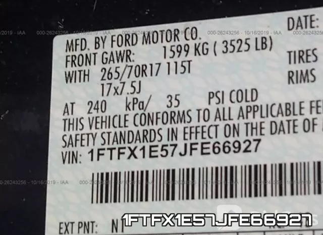1FTFX1E57JFE66927 фото 10