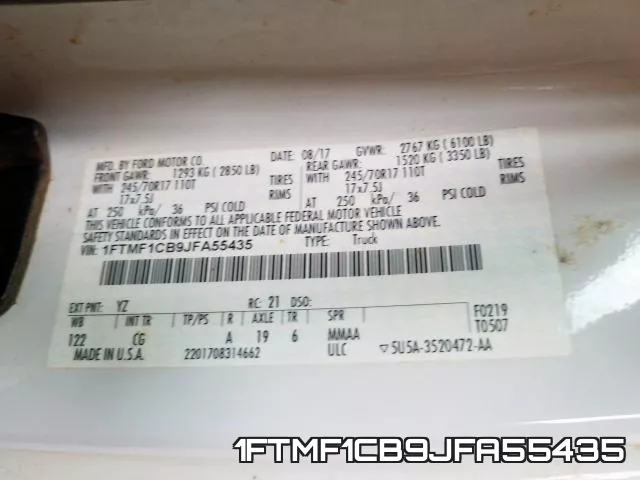 1FTMF1CB9JFA55435 фото 2