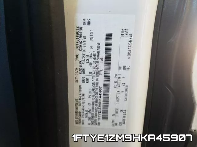 1FTYE1ZM9HKA45907 фото 2
