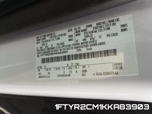 1FTYR2CM1KKA83903 фото 2