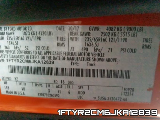 1FTYR2CM6JKA12839 фото 2