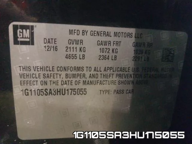 1G1105SA3HU175055 фото 2