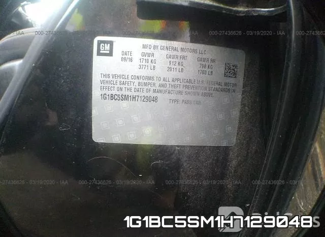 1G1BC5SM1H7129048 фото 10