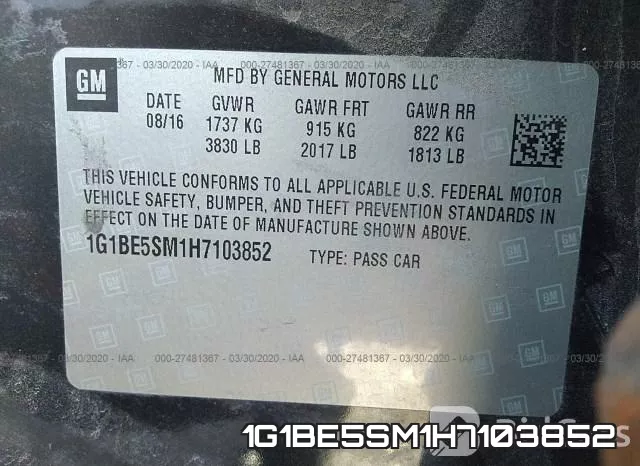 1G1BE5SM1H7103852 фото 10