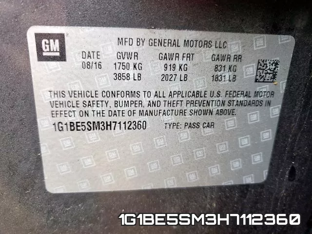 1G1BE5SM3H7112360 фото 2