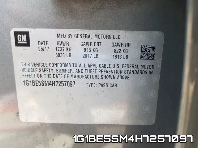 1G1BE5SM4H7257097 фото 2