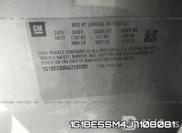 1G1BE5SM4J7108081 фото 10