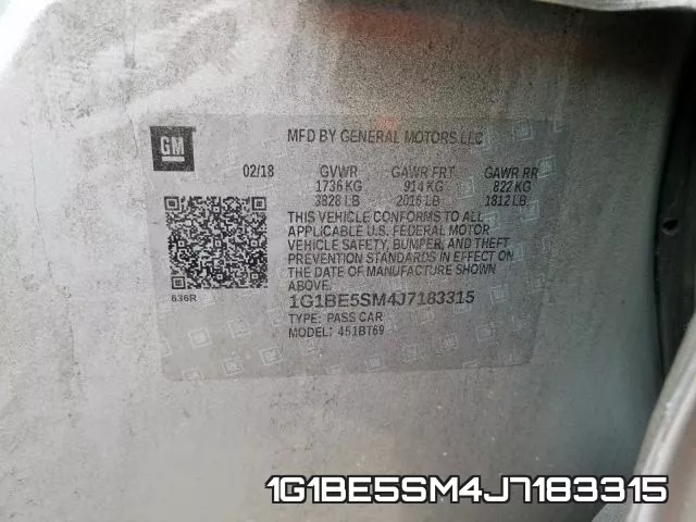1G1BE5SM4J7183315 фото 2