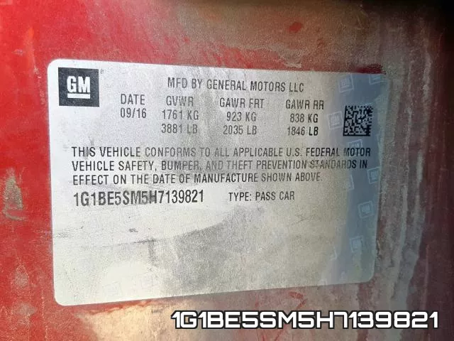 1G1BE5SM5H7139821 фото 2