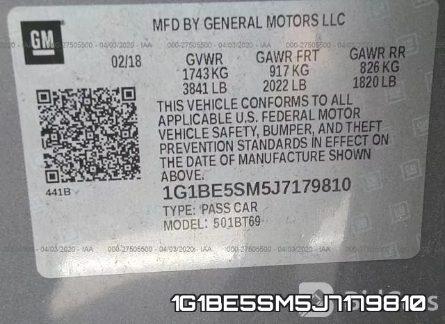 1G1BE5SM5J7179810 фото 10