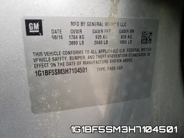 1G1BF5SM3H7104501 фото 2
