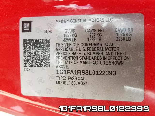 1G1FA1RS8L0122393 фото 2