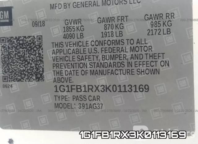 1G1FB1RX3K0113169 фото 10