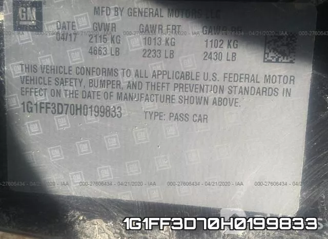 1G1FF3D70H0199833 фото 10