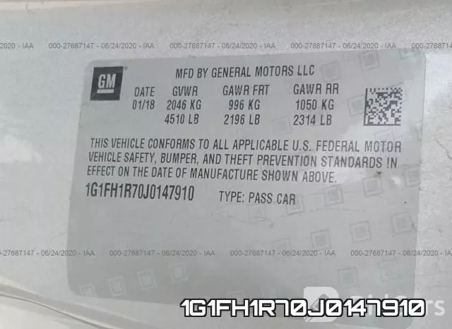 1G1FH1R70J0147910 фото 10