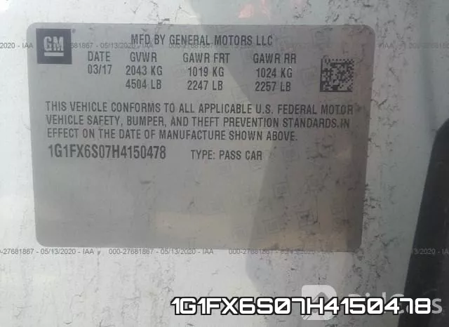 1G1FX6S07H4150478 фото 10