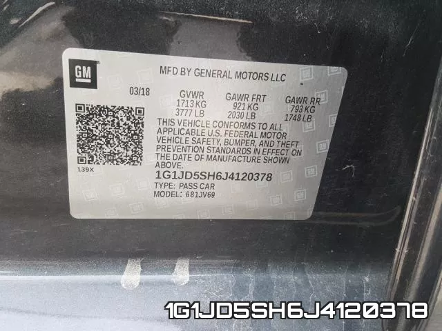 1G1JD5SH6J4120378 фото 2