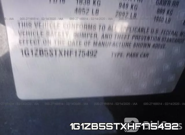 1G1ZB5STXHF175492 фото 10