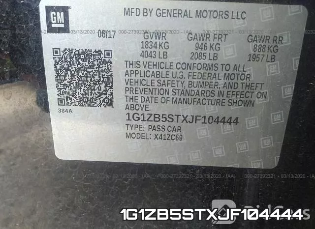 1G1ZB5STXJF104444 фото 10