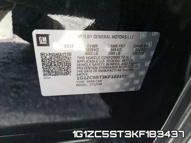 1G1ZC5ST3KF183437 фото 2