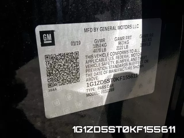 1G1ZD5ST0KF155611 фото 2