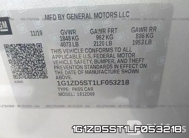 1G1ZD5ST1LF053218 фото 10