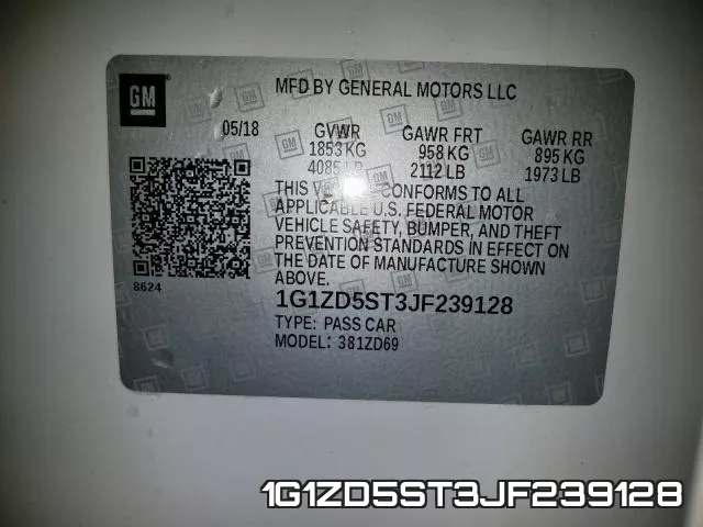 1G1ZD5ST3JF239128 фото 2