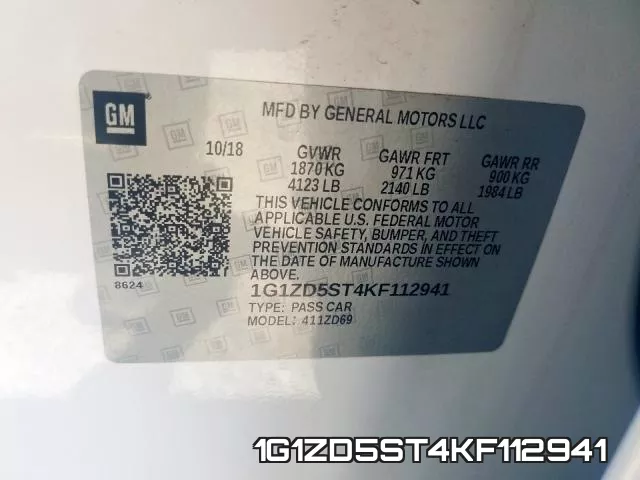 1G1ZD5ST4KF112941 фото 2