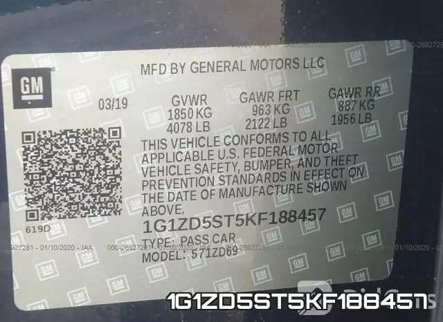 1G1ZD5ST5KF188457 фото 10