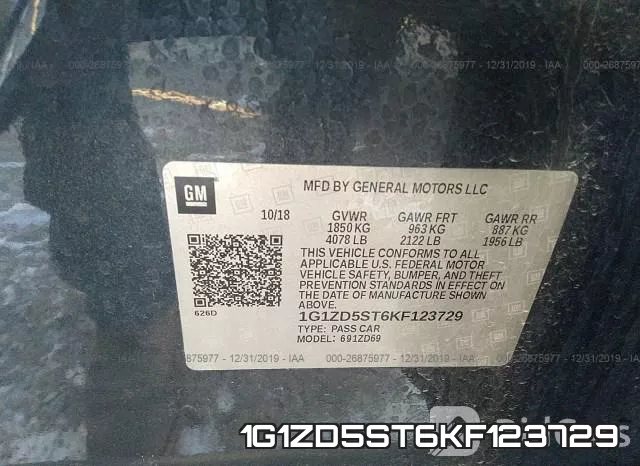 1G1ZD5ST6KF123729 фото 10