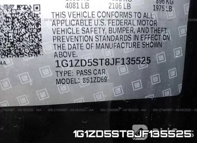 1G1ZD5ST8JF135525 фото 10
