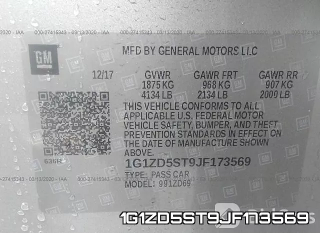 1G1ZD5ST9JF173569 фото 10
