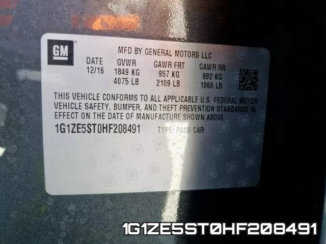 1G1ZE5ST0HF208491 фото 2