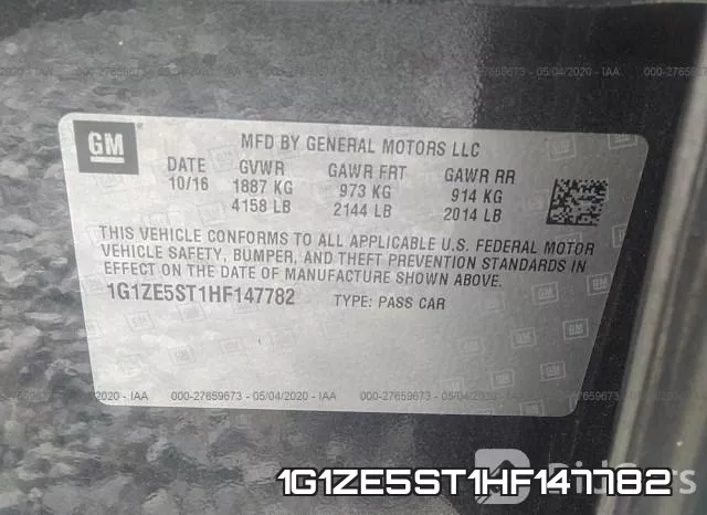1G1ZE5ST1HF147782 фото 10