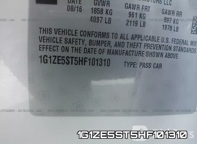1G1ZE5ST5HF101310 фото 10