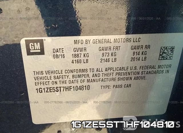 1G1ZE5ST7HF104810 фото 10
