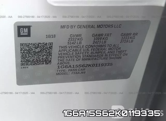 1G6A15S62K0119335 фото 10