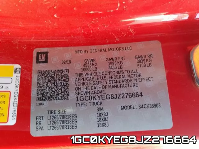 1GC0KYEG8JZ276664 фото 2