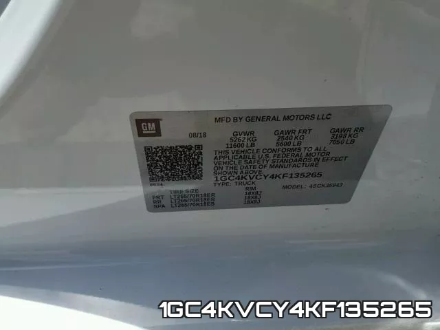 1GC4KVCY4KF135265 фото 2