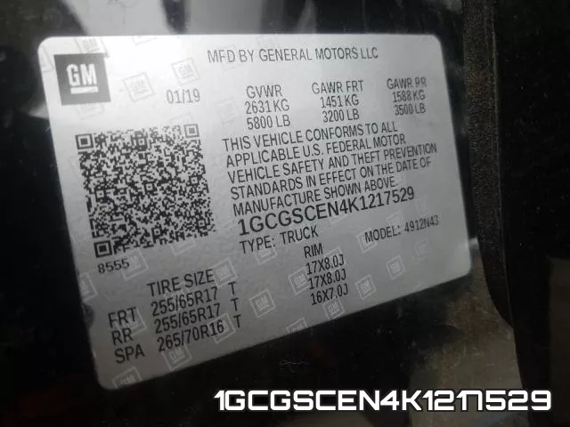 1GCGSCEN4K1217529 фото 2