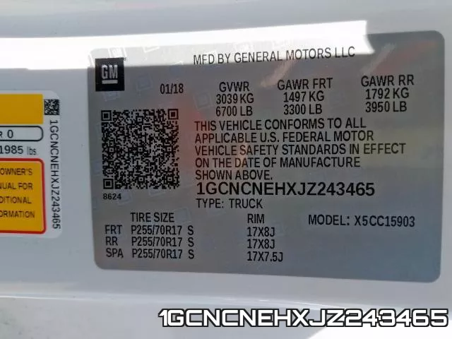 1GCNCNEHXJZ243465 фото 2