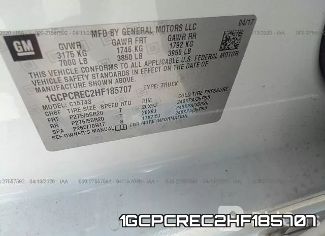 1GCPCREC2HF185707 фото 10