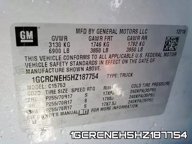 1GCRCNEH5HZ187754 фото 2