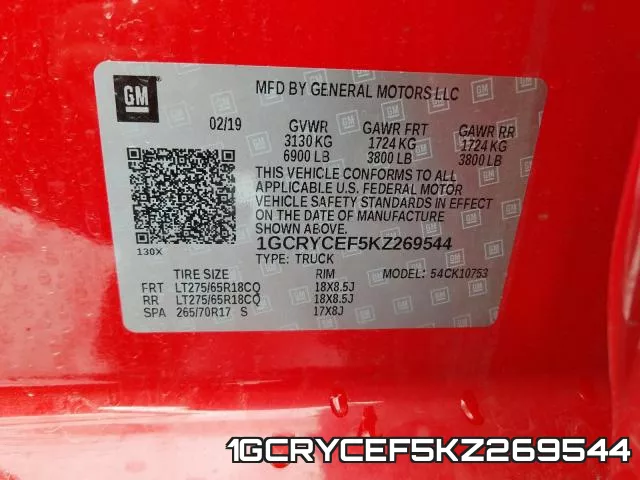 1GCRYCEF5KZ269544 фото 2